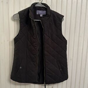 Laura Scott Black Quilted Vest Size‎ Medium